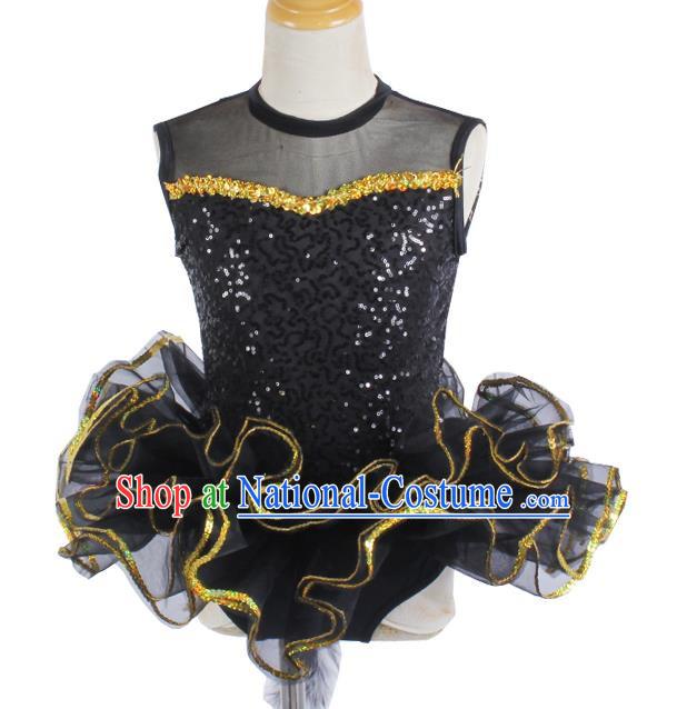 Children Girls Sequin Spring And Summer Tutu Skirt Stage Costume Ballet Dance Skirt Performance Costume