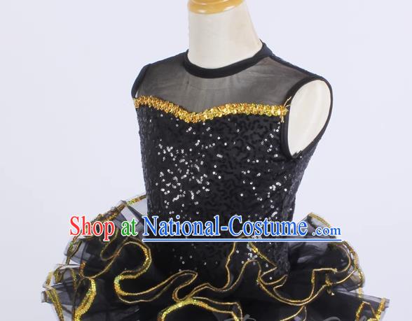 Children Girls Sequin Spring And Summer Tutu Skirt Stage Costume Ballet Dance Skirt Performance Costume