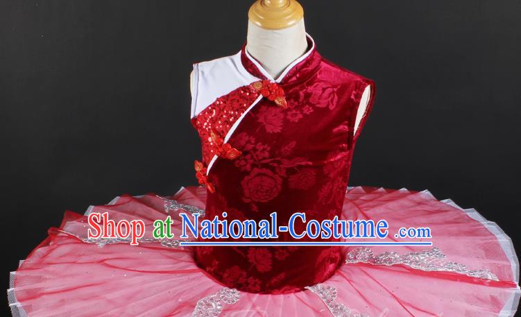 Children Female TUTU Skirt Professional Ballet Dance Skirt Stage Costume Performance Costume