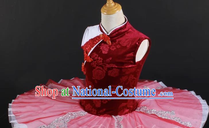 Children Female TUTU Skirt Professional Ballet Dance Skirt Stage Costume Performance Costume