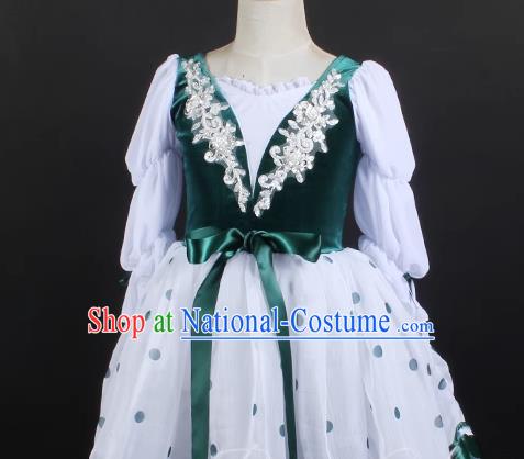 Children Spring And Autumn Long Sleeved Gauze Skirt Ballet Dance Skirt Performance Costume Stage Costume