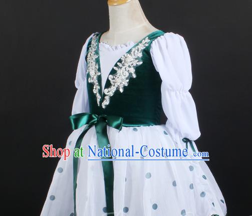 Children Spring And Autumn Long Sleeved Gauze Skirt Ballet Dance Skirt Performance Costume Stage Costume