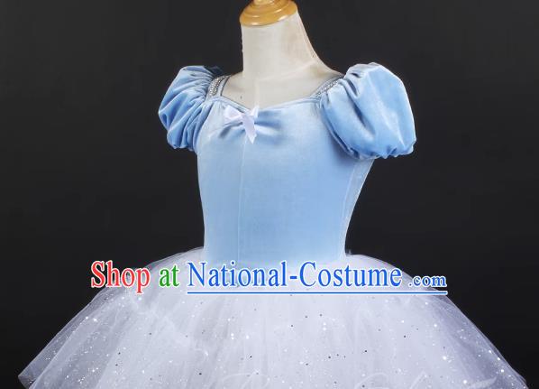 Children Gauze Skirt Puff Sleeve Tutu Skirt Stage Costume Performance Costume