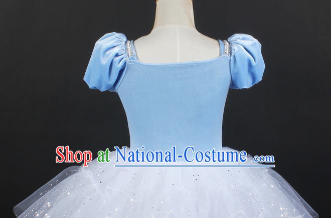 Children Gauze Skirt Puff Sleeve Tutu Skirt Stage Costume Performance Costume