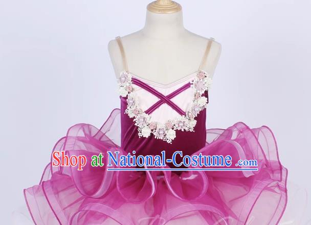 Children Female Princess Dress Spring And Summer Performance Costumes Ballet Skirt Stage Costumes Performance Costumes