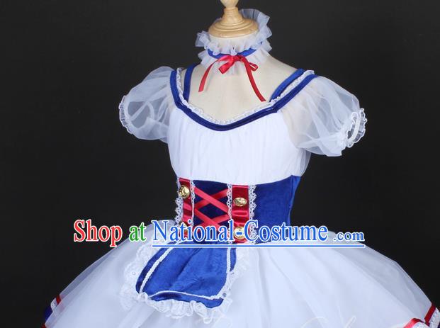 Children Girl Princess Dress Puff Sleeve Court Ballet Dance Skirt Stage Costume Performance Costume