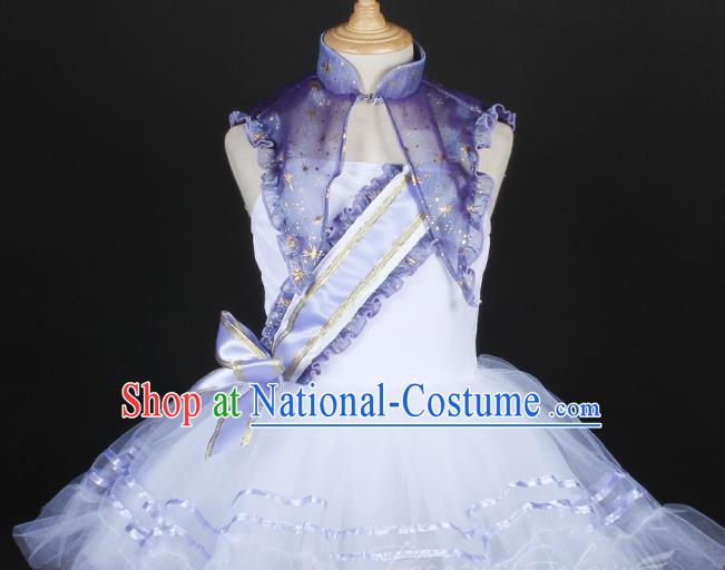 Children Spring And Summer Living Collar Princess Dress Performance Costumes Stage Costumes Event Costumes