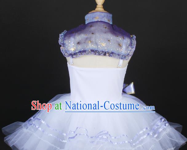 Children Spring And Summer Living Collar Princess Dress Performance Costumes Stage Costumes Event Costumes