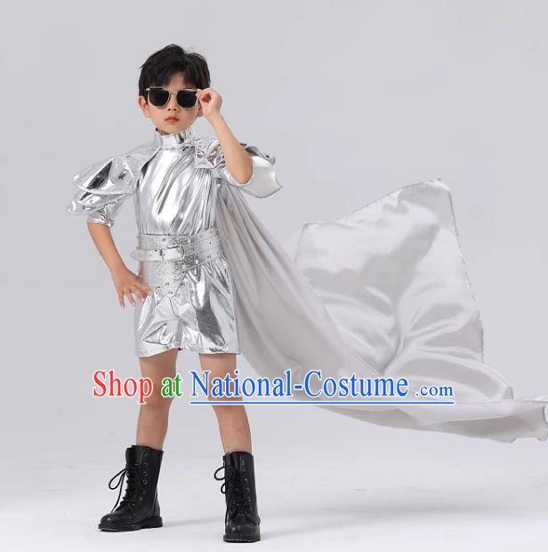 Boys Metaverse Technology Style Chasing Light Teenager Models Catwalk Fashion Children Car Models Show Trendy Clothes