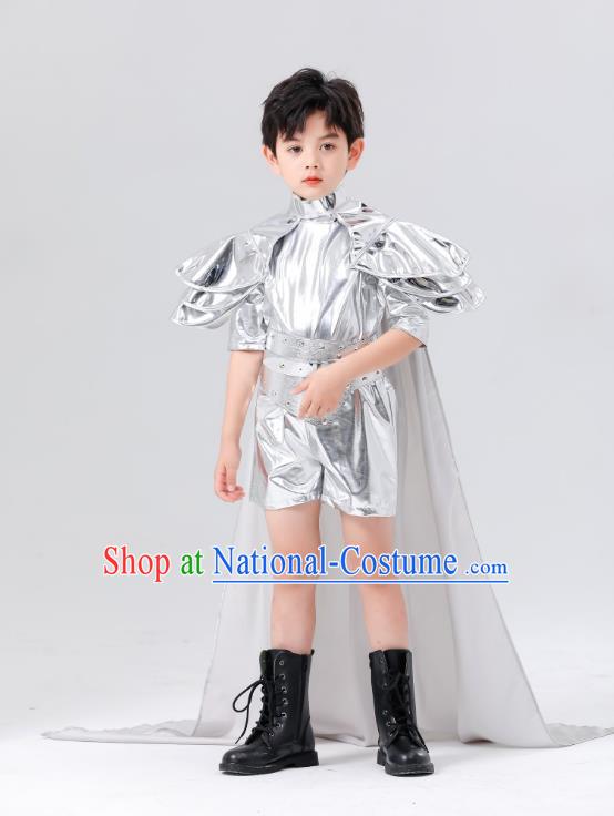 Boys Metaverse Technology Style Chasing Light Teenager Models Catwalk Fashion Children Car Models Show Trendy Clothes