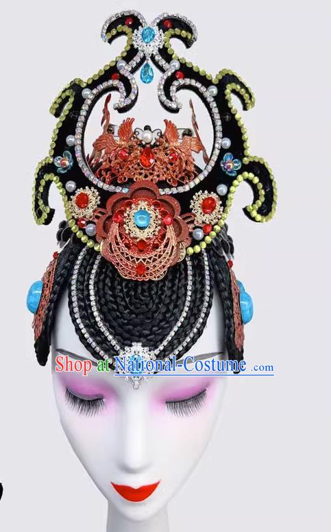 Classical Dunhuang Dance Head Plays A Performance Wig Hair Accessories Dream Back To Kucha Flying A Whole Set Of Hair Temples Ethnic Style