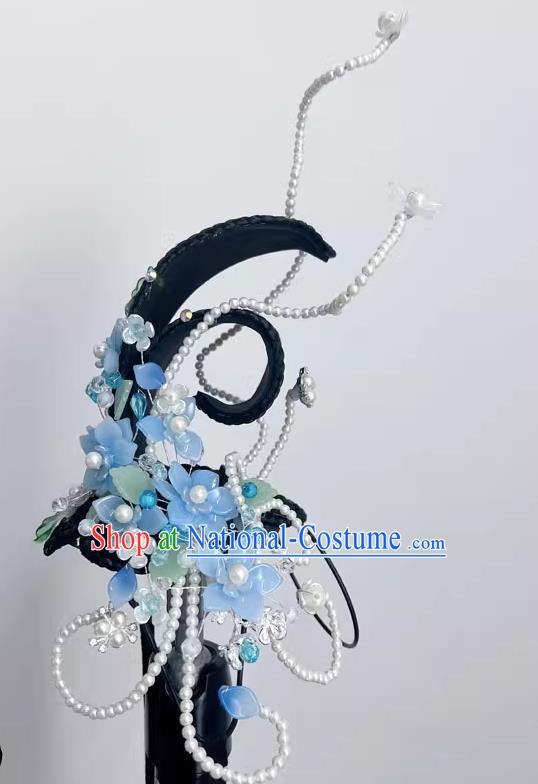 Flower God Dance Headgear Beijing Dance Academy Dance Stage Performance Wig Hair Accessories