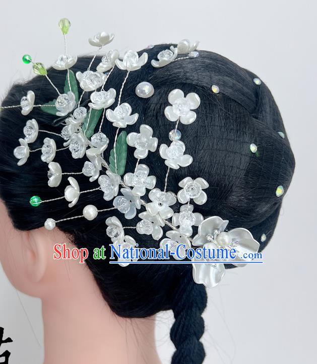 Classical Jasmine Dance Performance Headdress Flower Blooming Feelings Wig Hair Decoration Opening Group Dance Folk Dance Jewelry