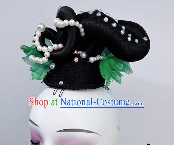 Chinese Classical Dance Performance Repertoire Drunk Qingbo Dance Headdress Art Examination Performance Hair Decoration Wig