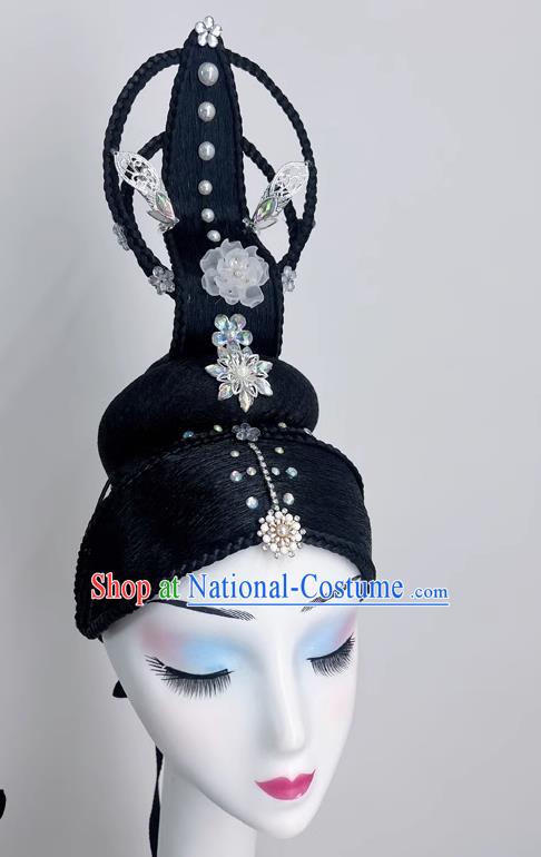 Chinese Classical Dance Headdress Dance Drama Yuren Zhaojun Costume Wig Hair Plays A Performance Drama Jewelry Headdress