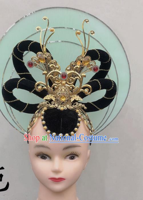 Dunhuang Dance Headdress Flying Classical Performance Lotte Silk Road Performance Headdress National Dance Art Examination Headwear