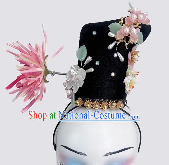 Chinese Classical Dance Drunk Flower Shade Dance Headdress Drunk Flower Shade Performance Headdress National Dance Wig Hair Decoration Art Examination Headdress