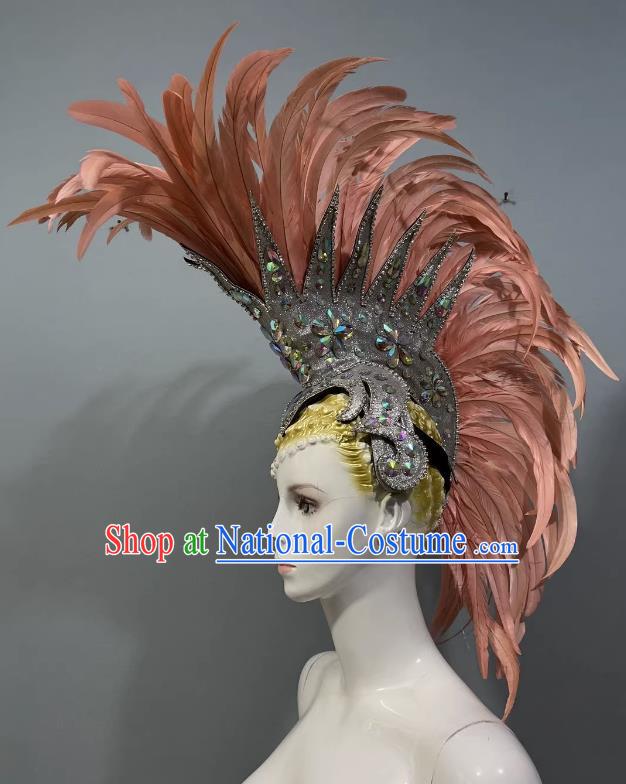 Mahogany Prologue Show Show Feather Headdress Dance Team Samba Costumes Mardi Gras Halloween