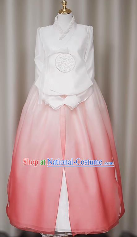 Korean Ladies Hanbok Palace Style Embroidered Performance Dress