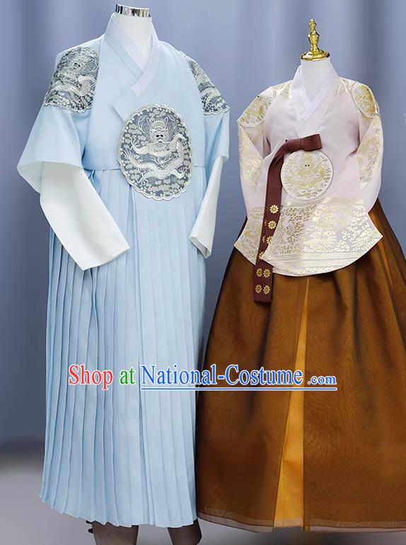 Bride And Groom Wedding Couple Bronzing Hanbok Wedding Toast Dress Prince And Princess Costume