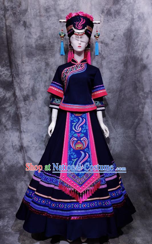 High End Mulao Traditional Costumes Of 56 Ethnic Groups Performing Costumes