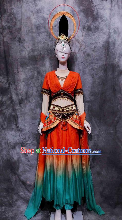 Dunhuang Feitian Dance Costumes Five Star Out Of The Oriental Mural Performance Costumes Exotic Indian Dance