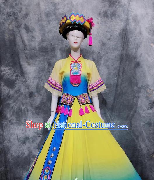 Bouyei Xilan Kapu Dress Up Ethnic Minority Photo Costume Solo Catwalk Show Costumes