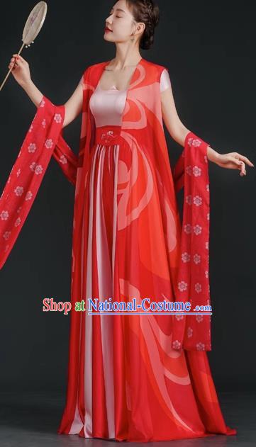 China Style Stage Catwalk Show Costumes Long Trailing Cheongsam Team Dress Art Examination Clothes