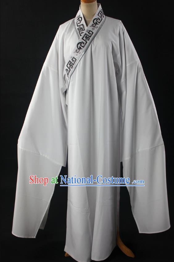 White and Gray Collar Peking Opera Niche Clothes Poor Scholar Jacket Opera Costume Yue Opera Pearl Tower Bong Tang Huangmei Opera