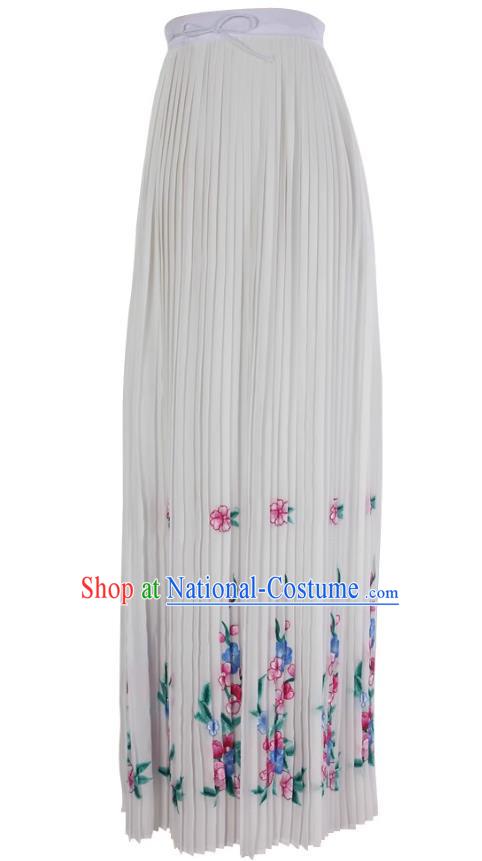 Pleated Skirt Shaoxing Opera Beijing Opera Kunqu Opera Huadan Miss Xiaodan Embroidered Skirt