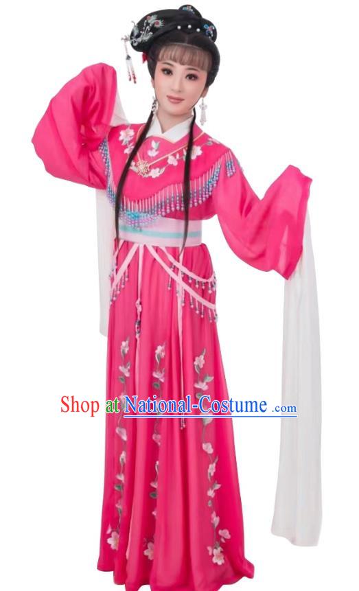 Rose Red Huadan Costume Yue Opera Miss Xiaodan Costume Chinese Style Ancient Costume