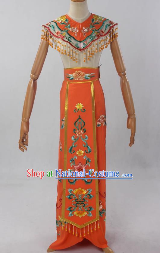 Orange Cloud Shoulder Long Bag Skirt Belt Wearing Huadan Costume Female Lady Clothes Chinese Style Costume Ancient Costume