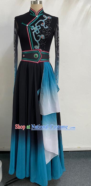 China Mongolian Dance Costume Ethnic Style Dance Costume Chopsticks Dance Elegant Big Swing Self Cultivation Art Test Practice Performance Costume