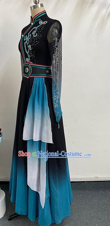 China Mongolian Dance Costume Ethnic Style Dance Costume Chopsticks Dance Elegant Big Swing Self Cultivation Art Test Practice Performance Costume