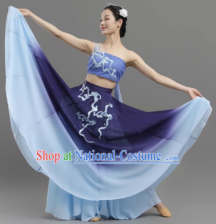 China Classical Dance Dance Under The Moon Dance Costume Big Skirt Practice Art Test Performance Dance Performance Costume