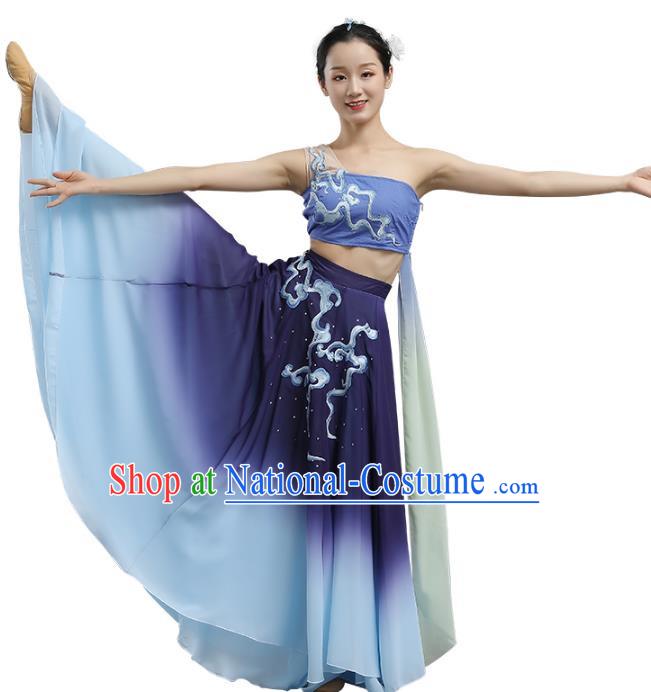 China Classical Dance Dance Under The Moon Dance Costume Big Skirt Practice Art Test Performance Dance Performance Costume