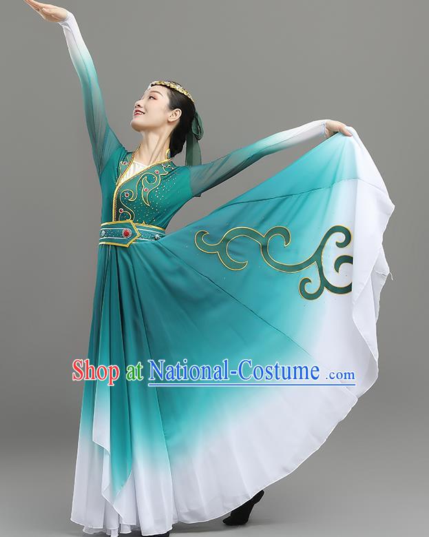 China Mongolian Clothing Elegant Gradient Large Swing Skirt Art Test Adult Self Cultivation Performance Clothing Ethnic Style Performance Clothing