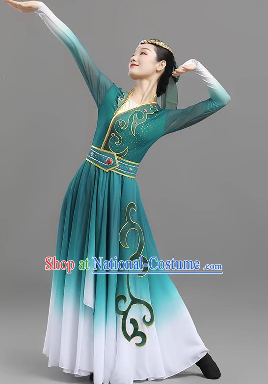 China Mongolian Clothing Elegant Gradient Large Swing Skirt Art Test Adult Self Cultivation Performance Clothing Ethnic Style Performance Clothing