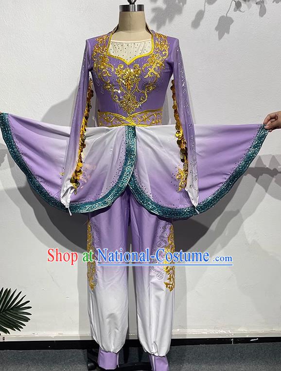 Uyghur Dance Performance Clothing for Adults Practicing Kung Fu Female Students Art Examination Grade China Xinjiang Performance Clothing