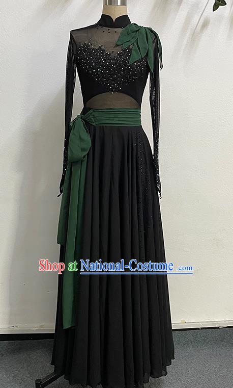 China Classical Elegant Long Skirt Big Swing Self Cultivation Practice Skills Test Dance Modern Performance Clothing Female