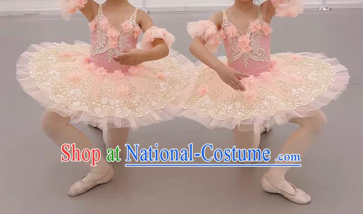 Ballet Skirt Girls Professional Fluffy Skirt Competition TUTU Skirt Little Swan Dance Costume