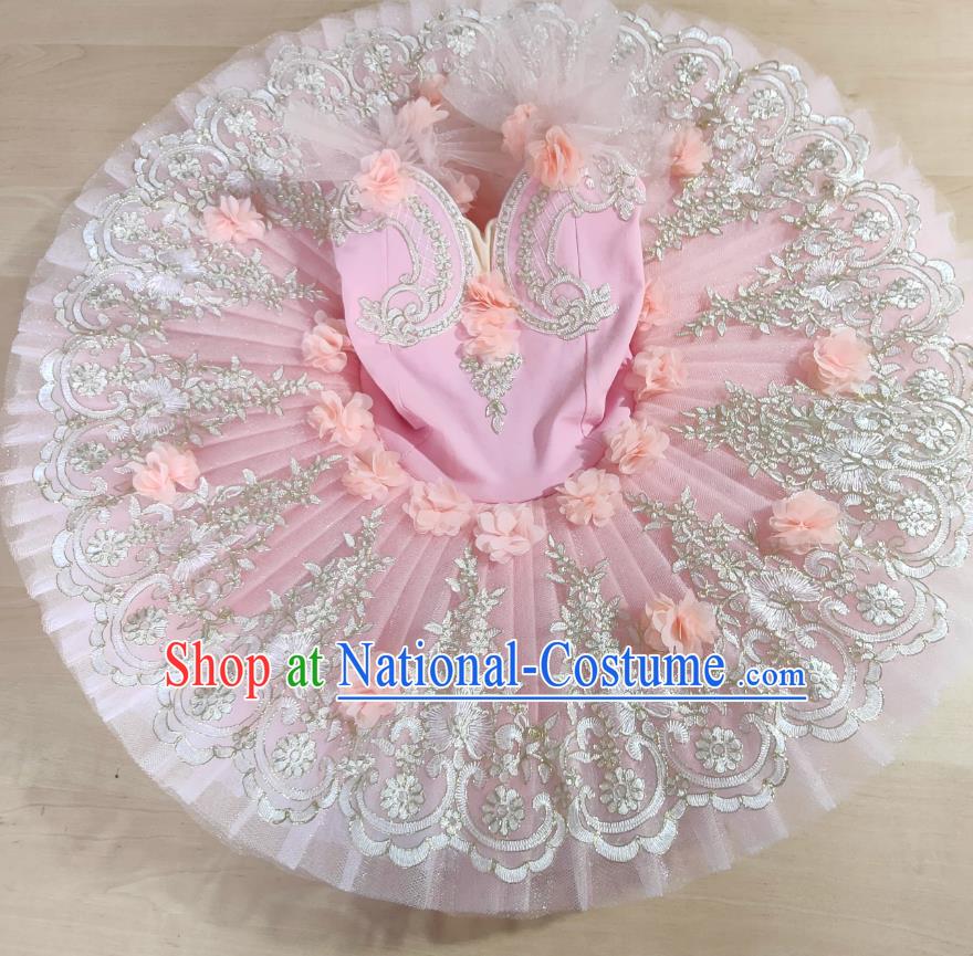 Ballet Skirt Girls Professional Fluffy Skirt Competition TUTU Skirt Little Swan Dance Costume