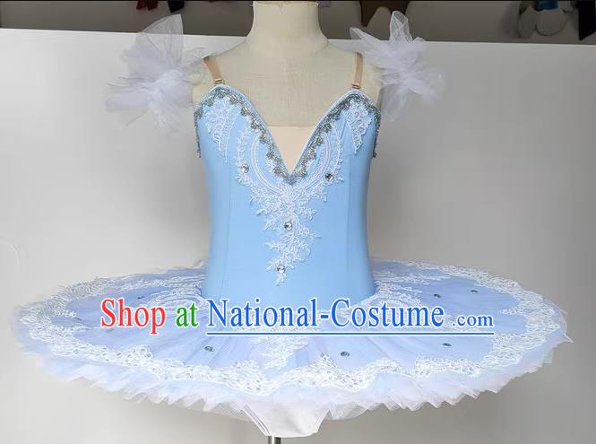 Swan Lake Ballet Skirt Professional Children Tutu Blue Bird Tutu Skirt Girls Little Swan Costume Costumes