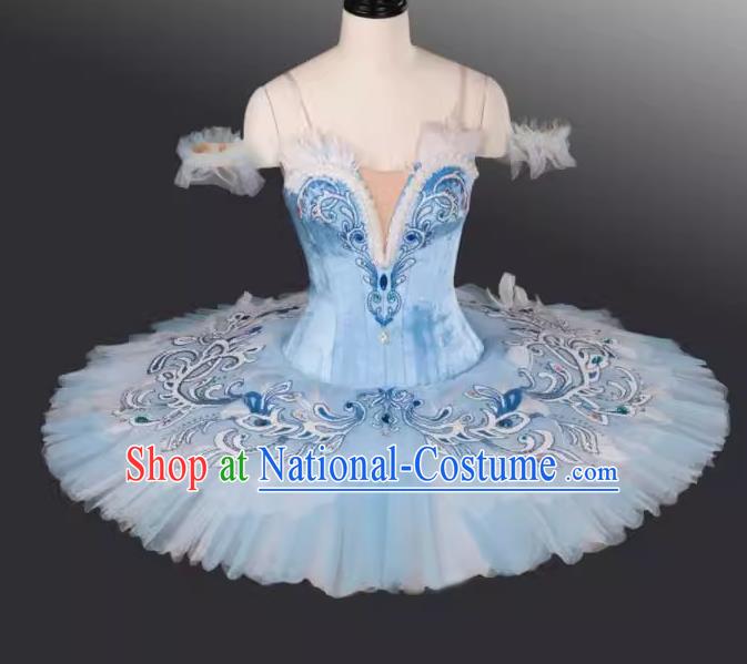 Bluebird Ballet Tutu Skirt Children Competition Children Little Swan Tutu Skirt Girls Professional Swan Lake Performance Clothing