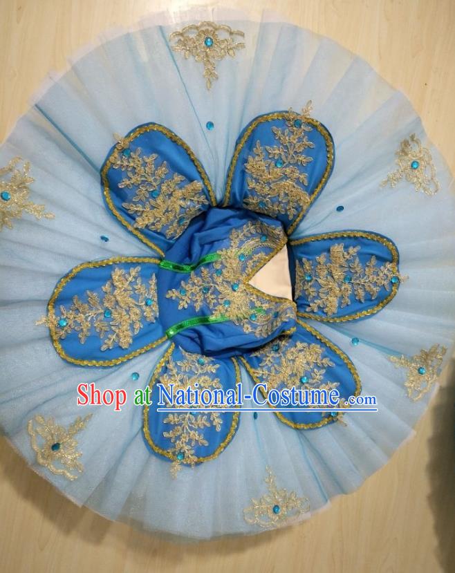 Blue Ballet Skirt Children Pink Tutu Skirt Sling Little Swan Dance Tutu Skirt Girls Swan Lake Costume