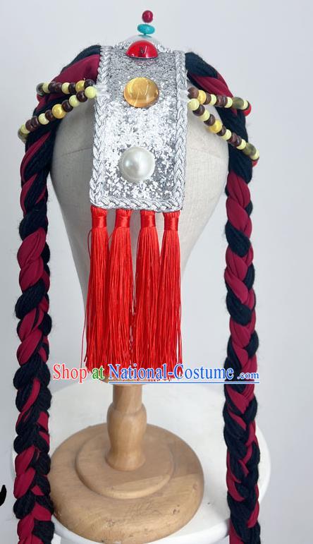 Mongolian Dance Headdress Hair Ornament Turning Mountain Headdress Turning Mountain Performance Headdress National Dance Headdress Art Test Hair Ornament