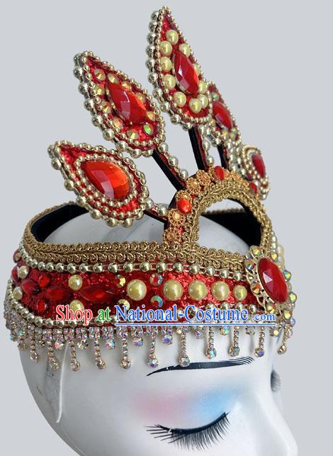 National Dance Art Examination Headdress Lotus Dance Headdress Tibetan Dance Lotus Headdress