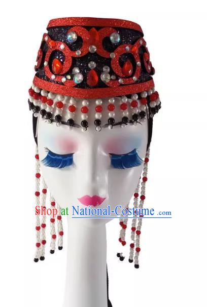 Mongolian Dance Headdress Mongolian Dance Ordos Art Examination Song And Dance Theater Top Bowl Performance Headwear