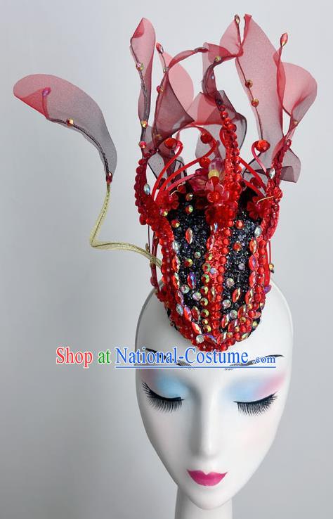 Art Test Dance Repertoire Fire Of The Western Regions Dance Headdress National Dance Solo Performance Performance Hair Accessories