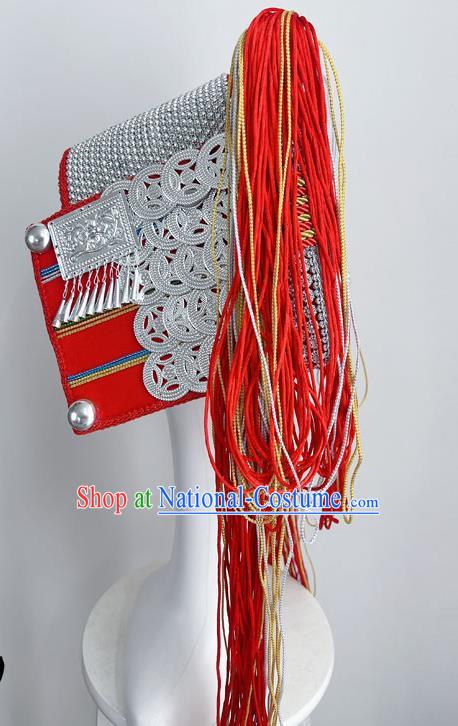 Ethnic Style Art Test Minority Dance Performance Yao And Miao Buyi Red Dance Headdress